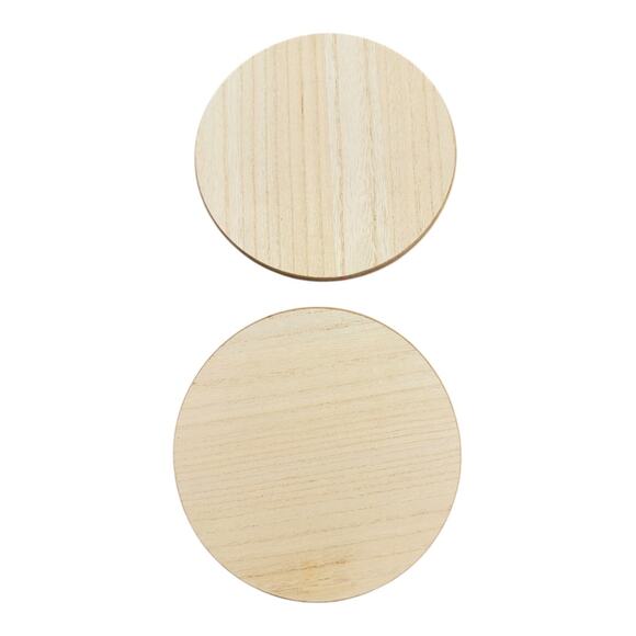 New Mini Wooden Lazy Susan 7.5" Diameter - Set of 2 - Picture 1 of 2